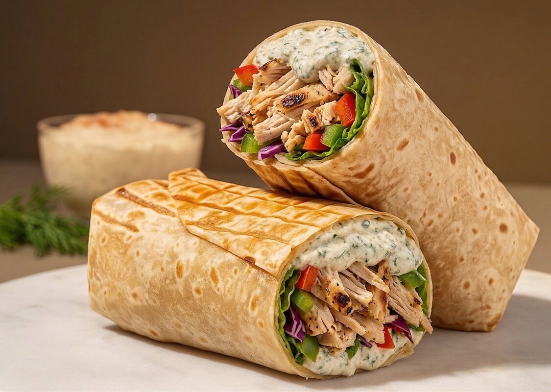 Grilled Chicken Tzatziki Wrap